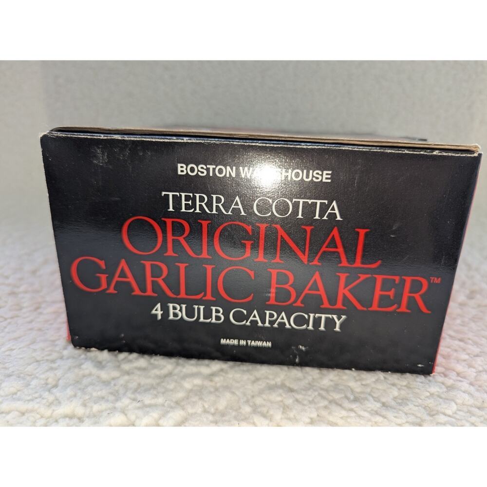 1993 Boston Warehouse Terra Cotta Original Garlic Baker 4 Bulb Capacity - Picture 7 of 9